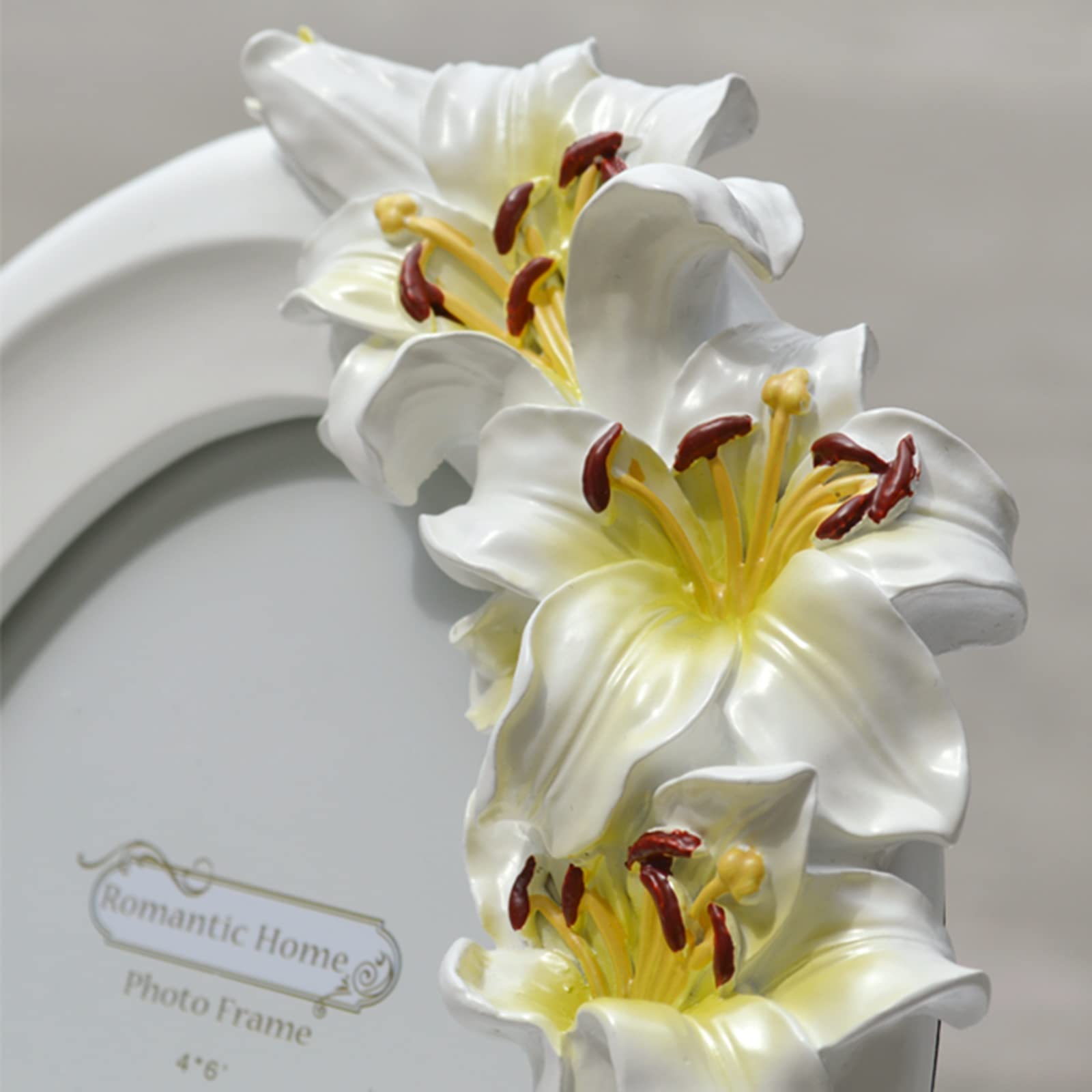 Amazon.co.jp: フォトフレーム 卓上ユリの花樹脂フォトフレーム結婚式